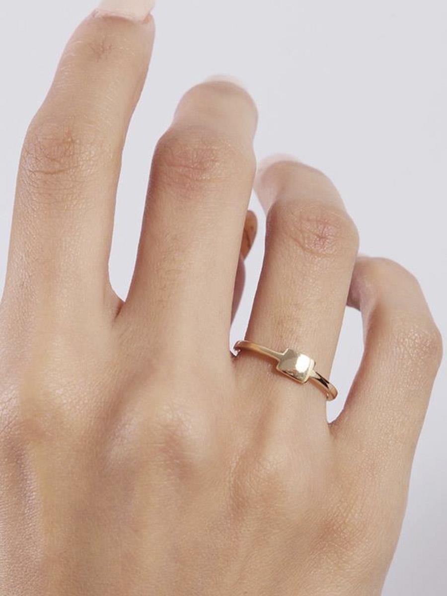 Anel Retângulo Liso