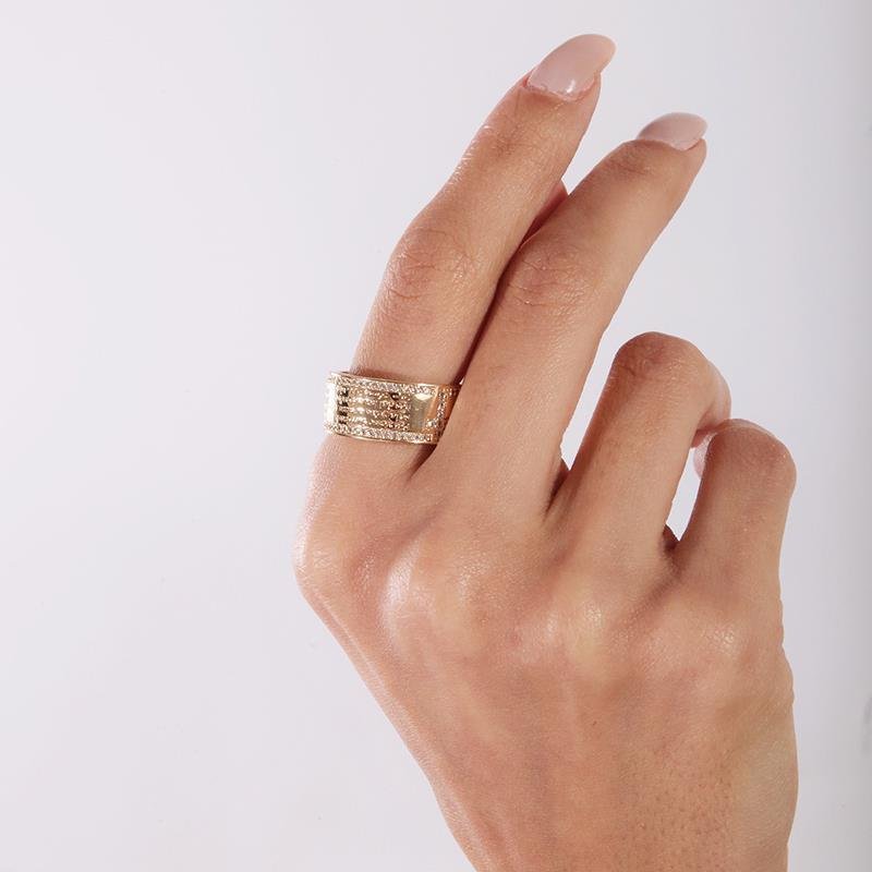 Anel Oração Pai Nosso | Banhado a Ouro