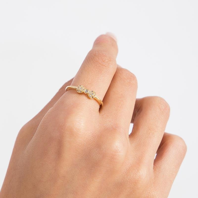 Anel Laço Cravejado | Banhado a Ouro