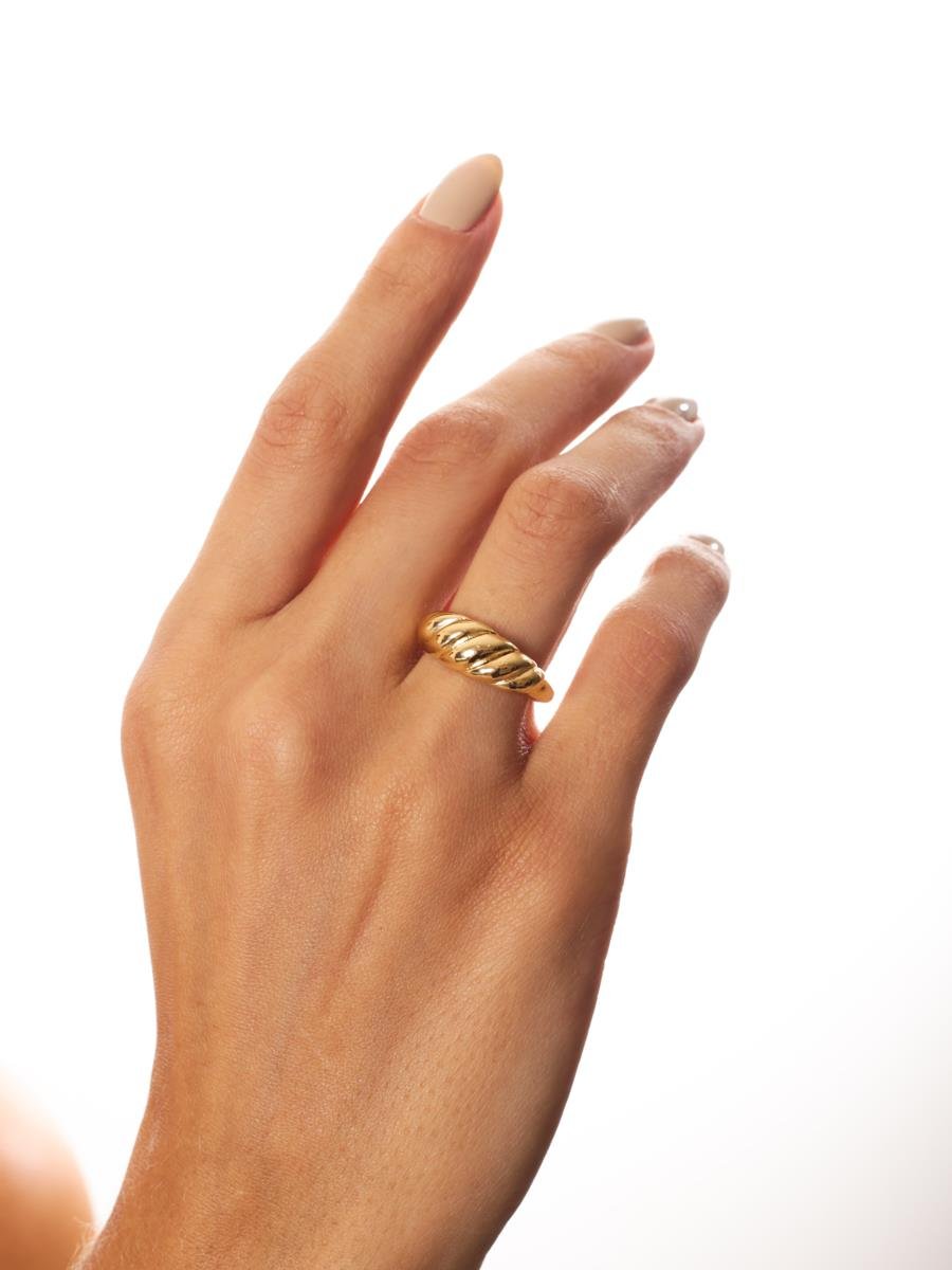 Anel Croissant | Banhado a Ouro