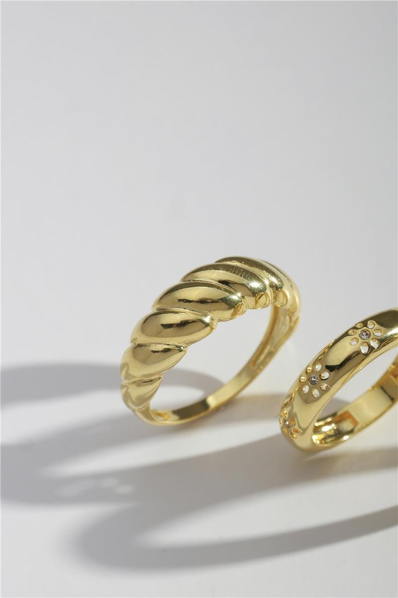 Anel Croissant | Banhado a Ouro