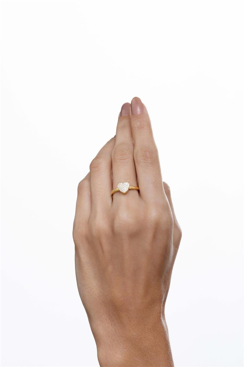 Anel Chuveiro De Coração | Banhado a Ouro