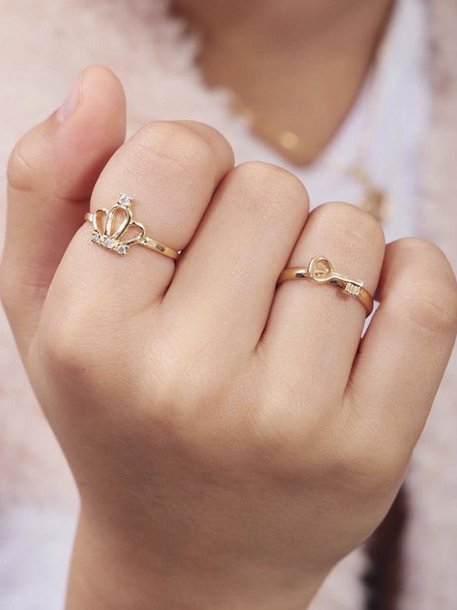 Anel Dourado Chave Falange | Infantil