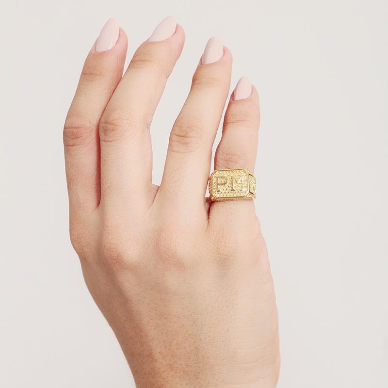 Anel De Dedinho PM | Banhado A Ouro