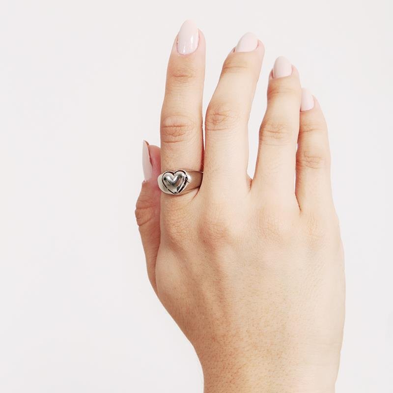Anel de Coração Liso