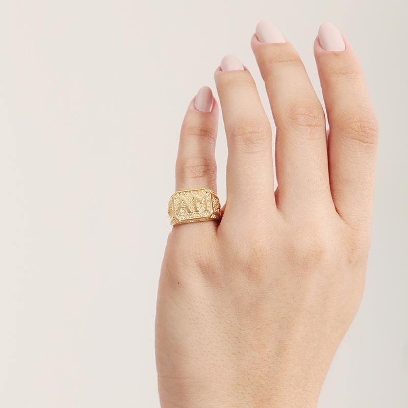 Anel De Dedinho AM | Banhado a Ouro