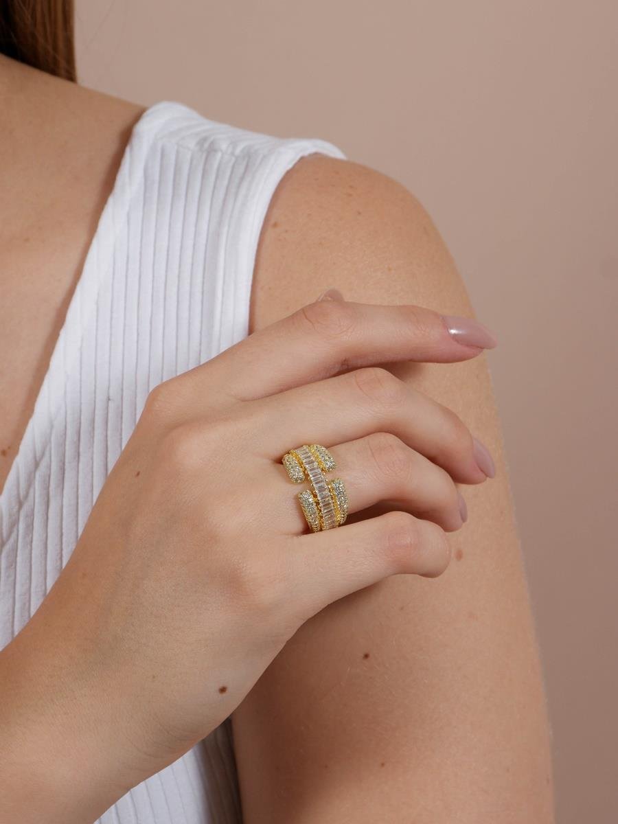 Anel Largo Cravejado