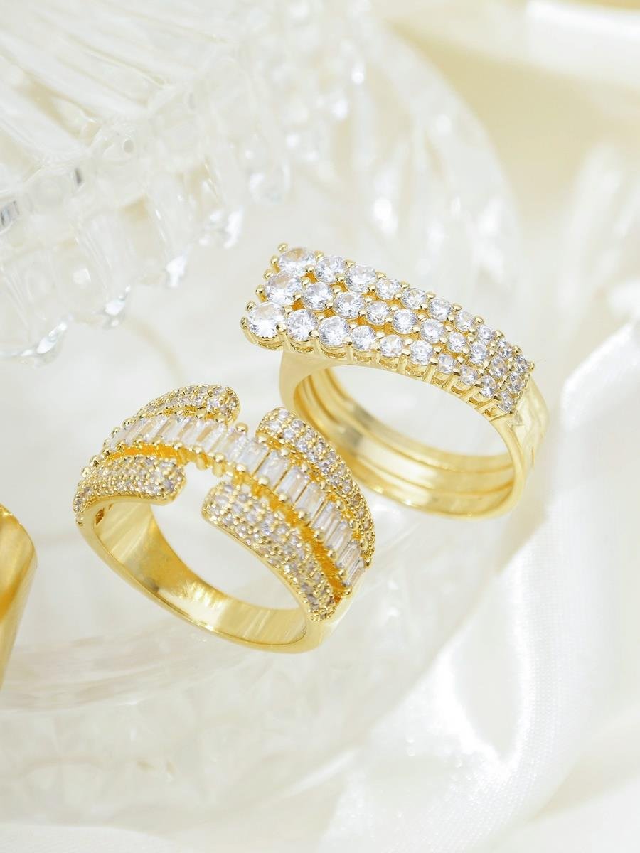 Anel Largo Cravejado