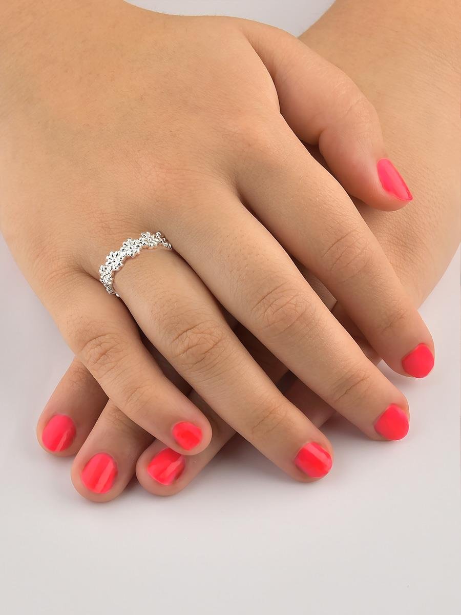 Anel Flor | Infantil | Banho de Prata