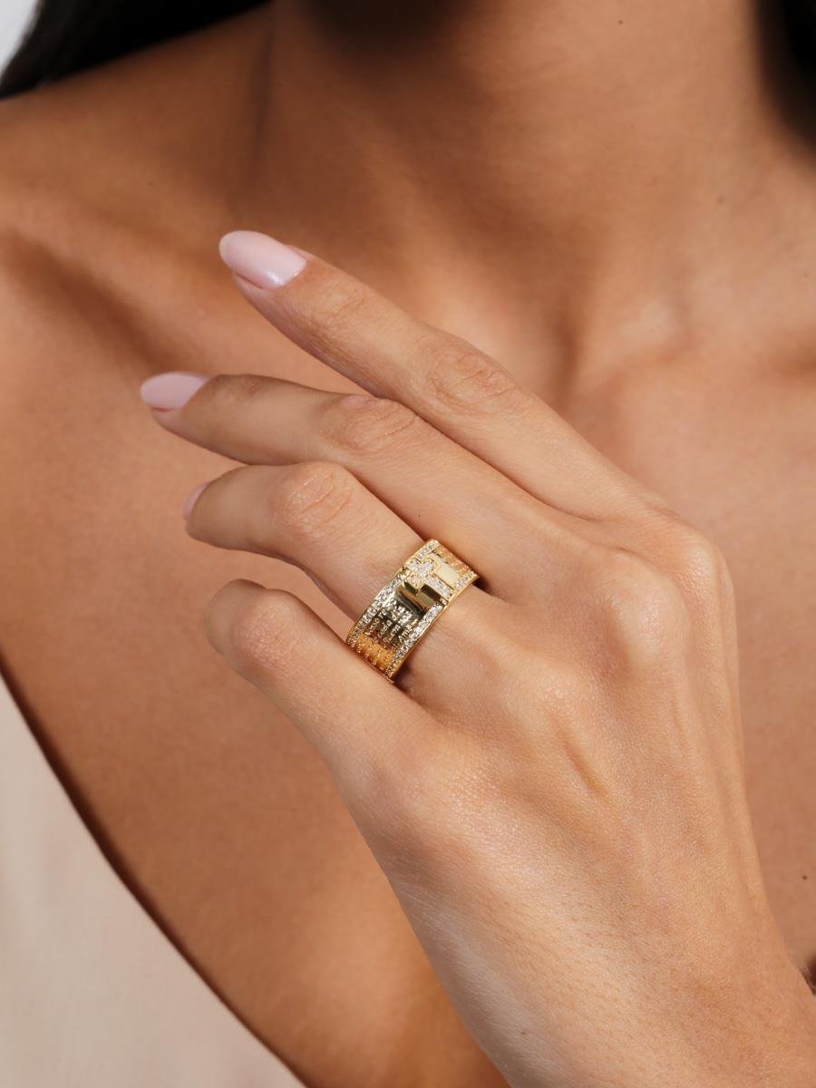 Anel Pai Nosso | Banhado a Ouro