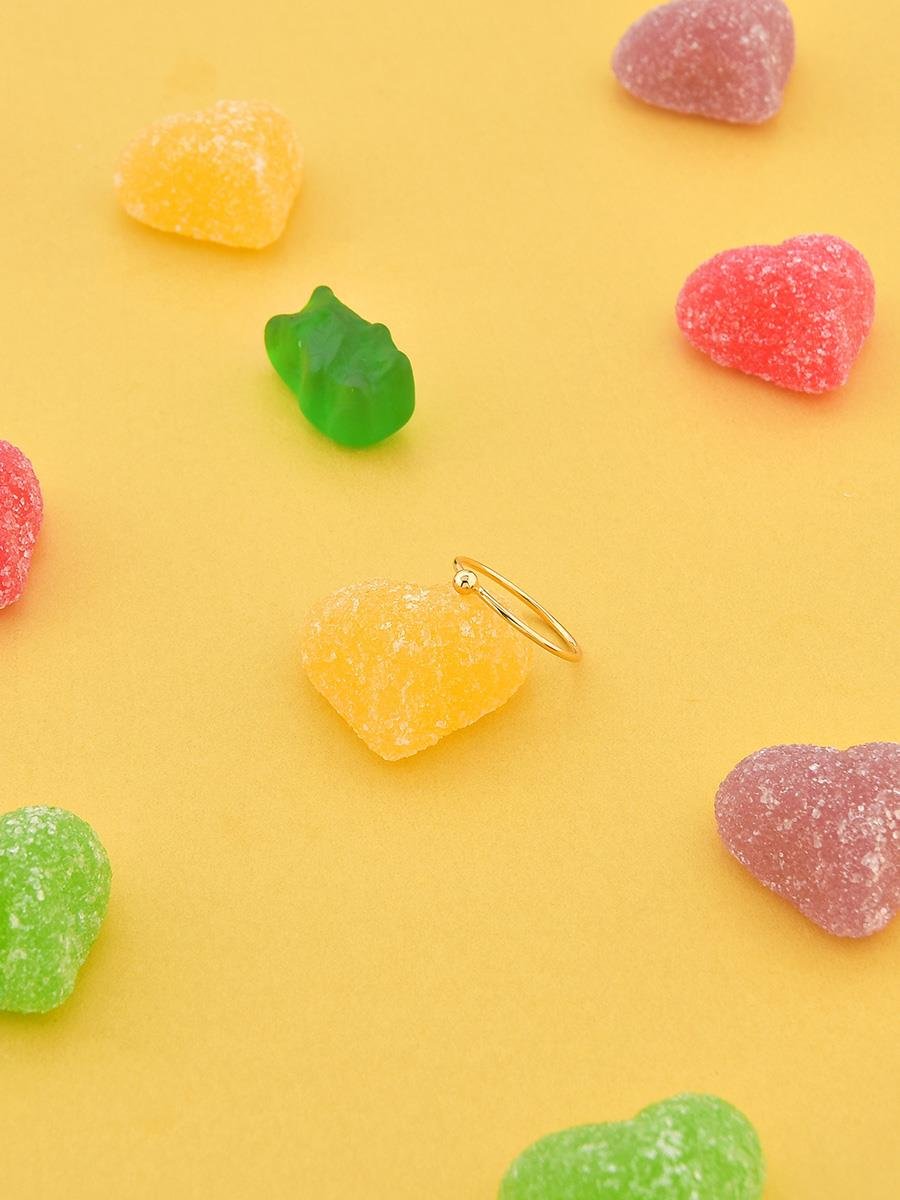 Anel Bolinha Lisa | Infantil | Banhado a Ouro