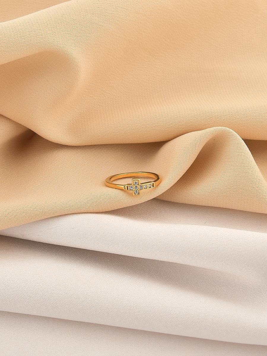 Anel Cruz Incolor | Falange