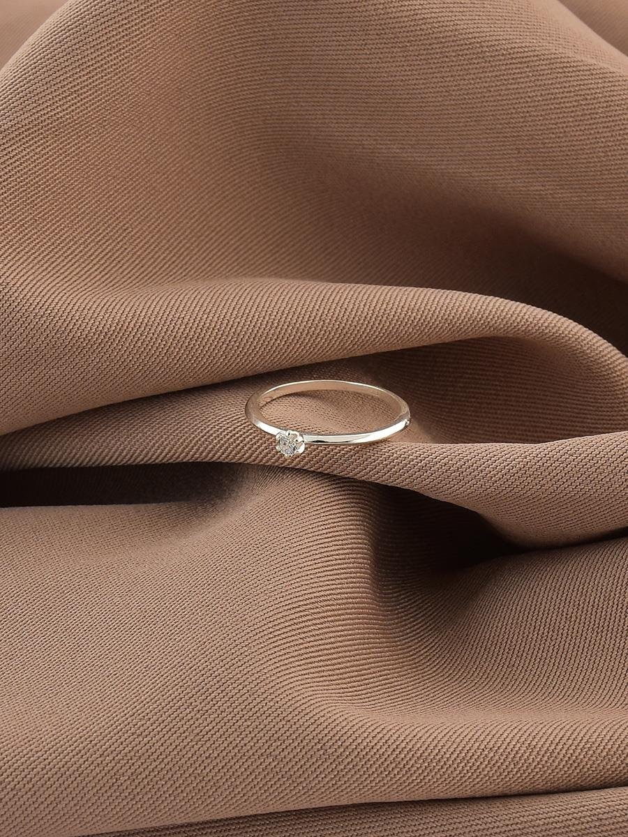 Anel Solitário | Prata 925