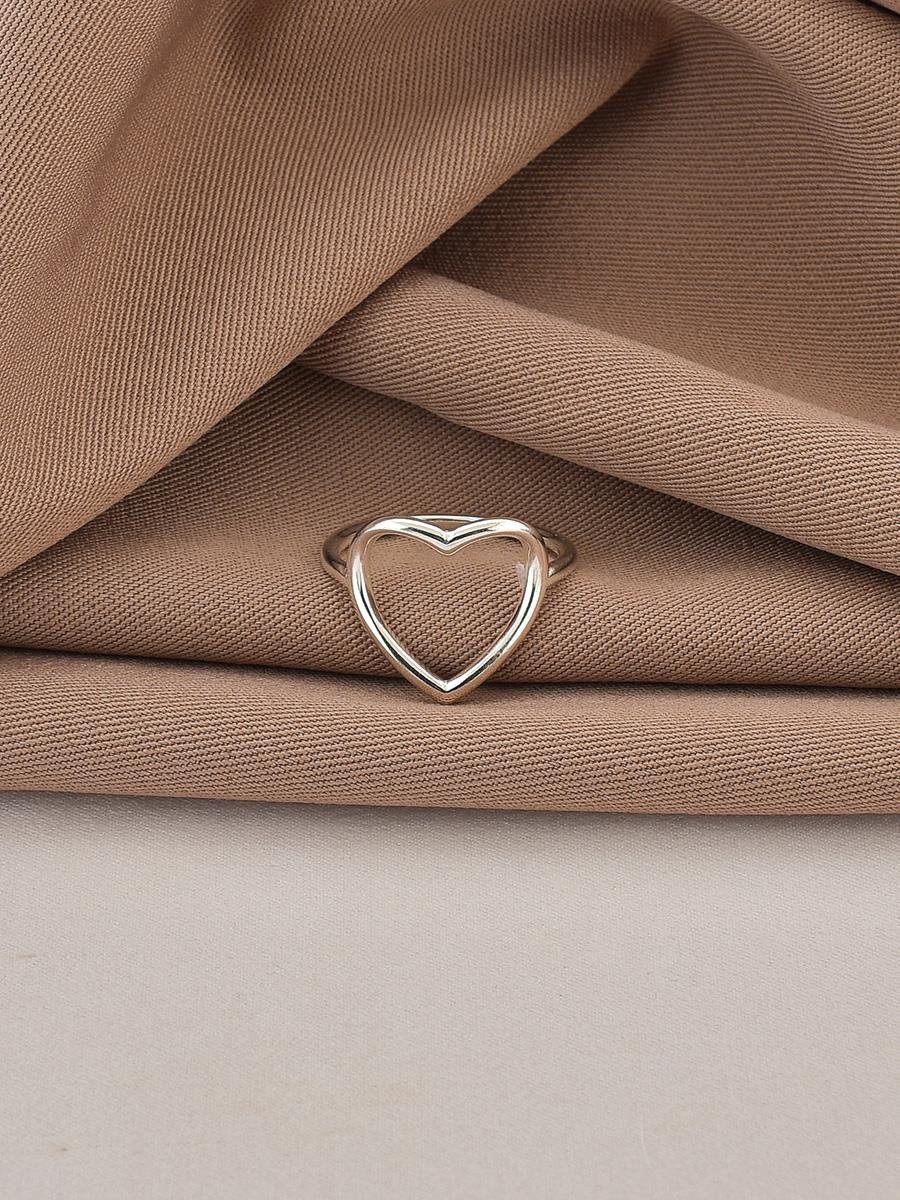 Anel Coração Vazado | Prata 925
