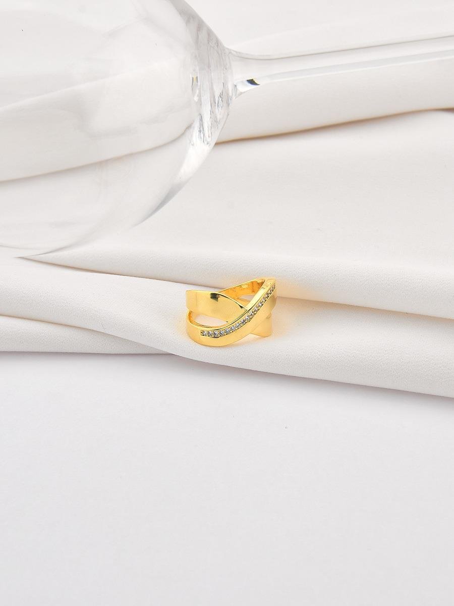 Anel X Liso com Detalhe