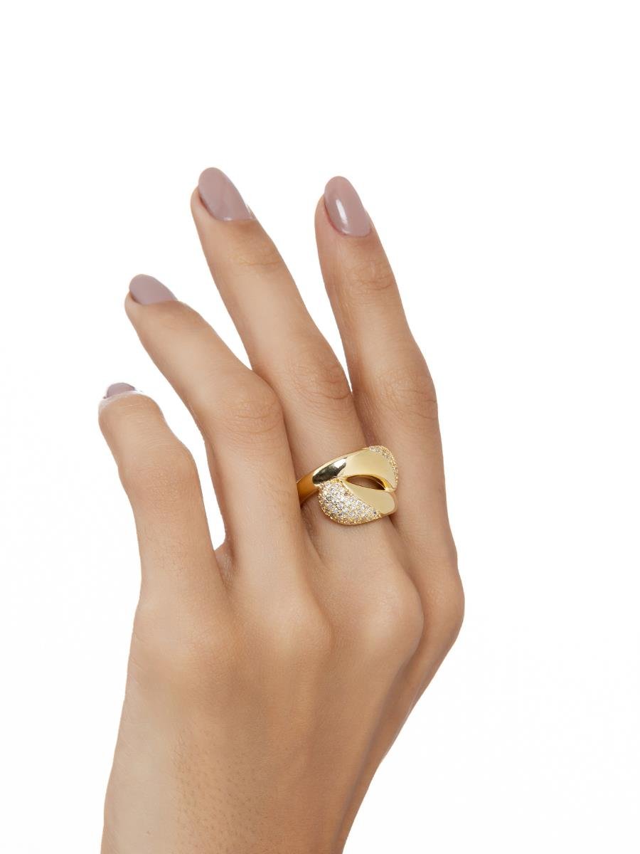 Anel Abaulado Liso e Incolor