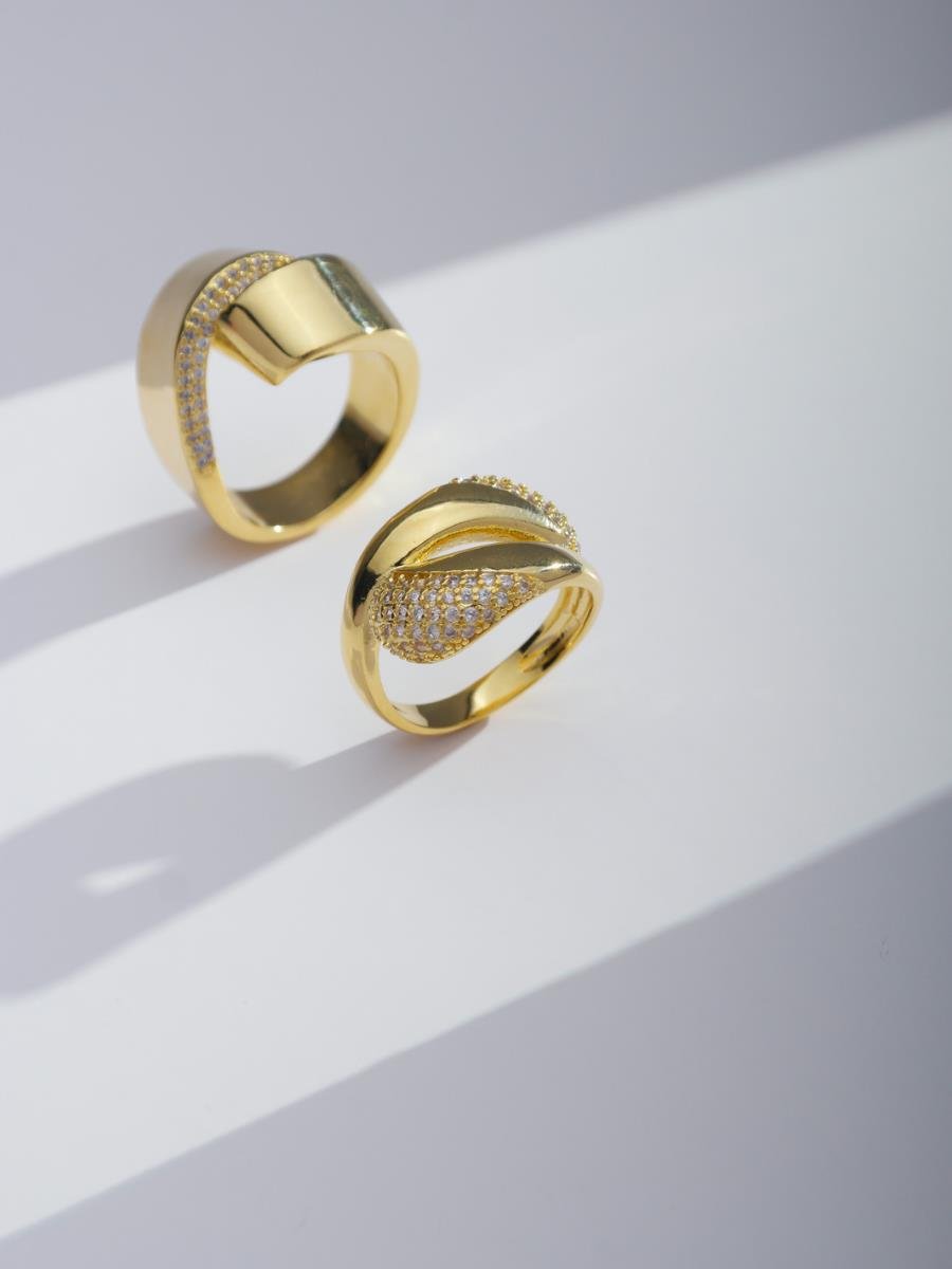 Anel Abaulado Liso e Incolor