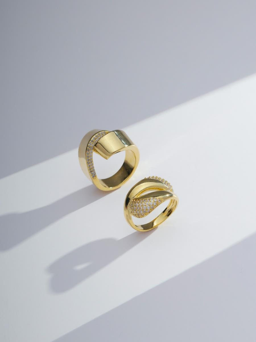 Anel Abaulado Liso e Incolor