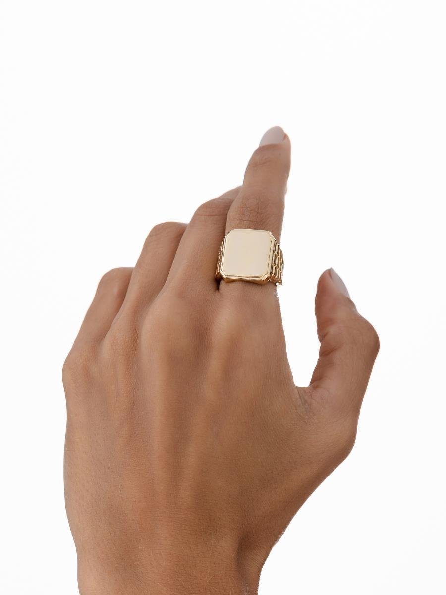Anel Quadrado Liso | Regulável