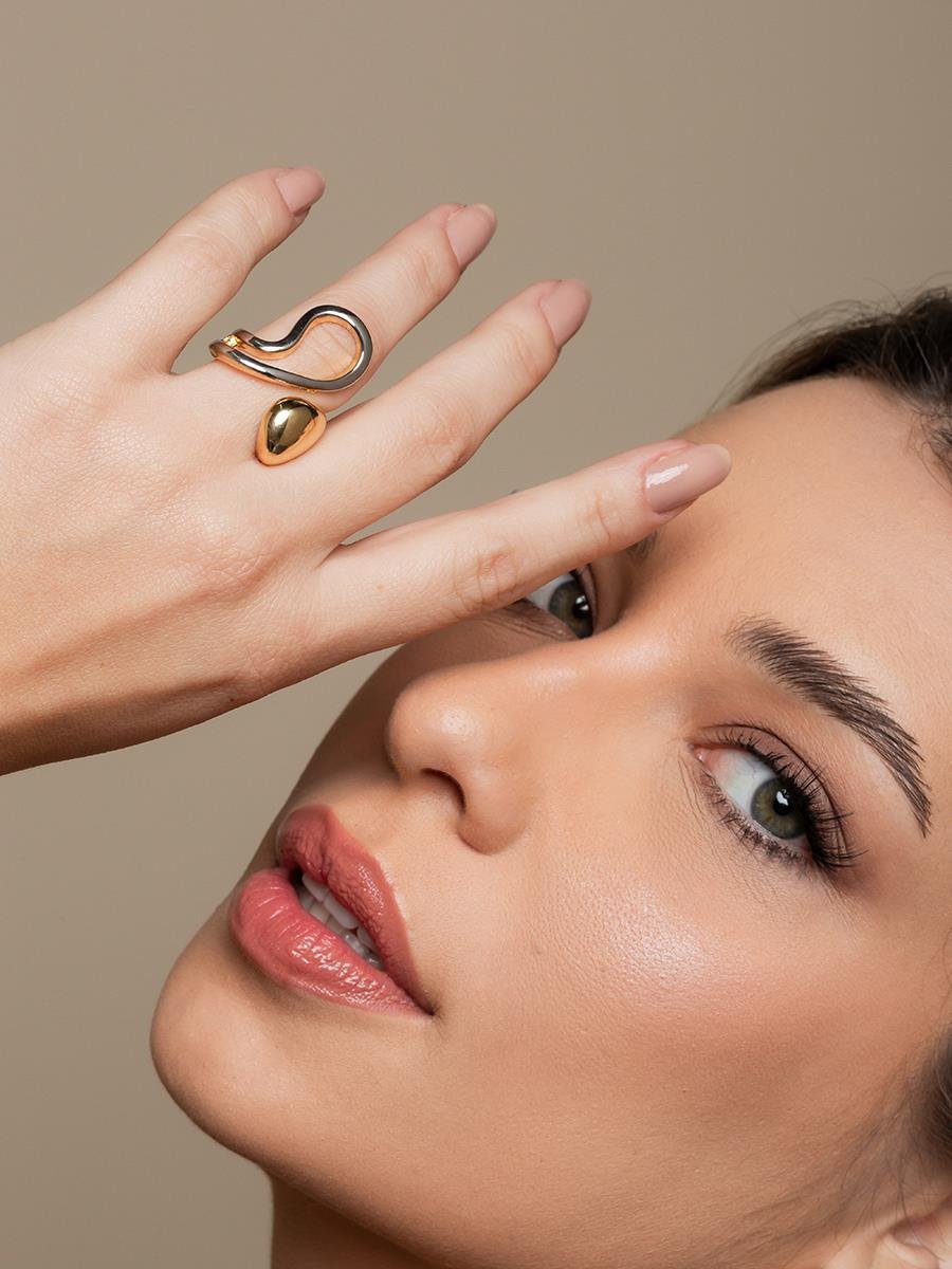 Anel Gota Liso e Vazado