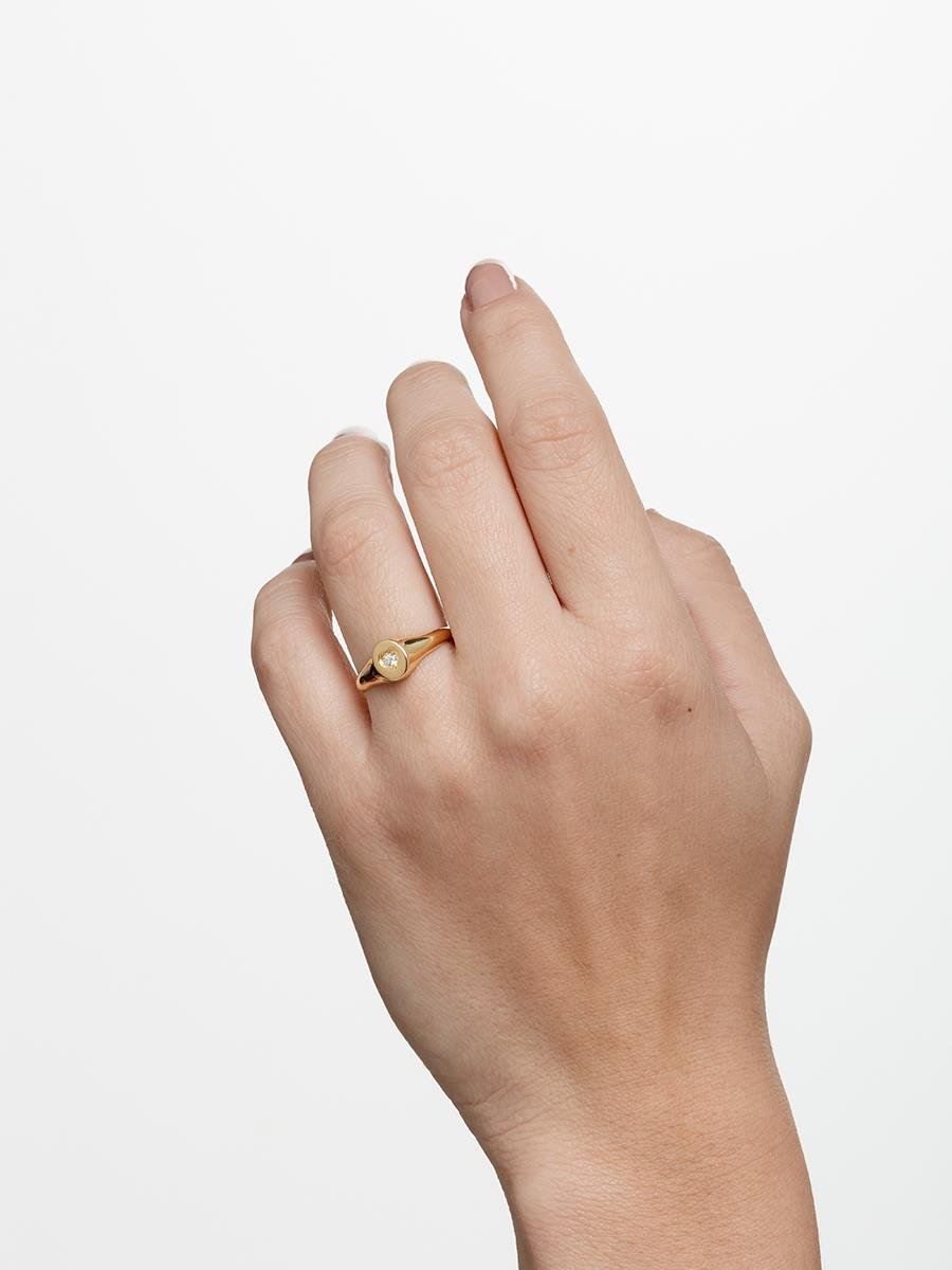 Anel Coração Cravejado