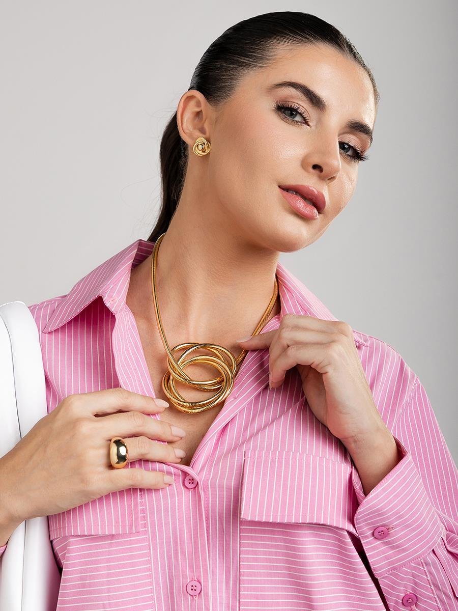 Anel Largo Oval Liso