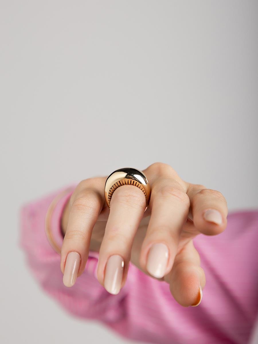 Anel Largo Oval Liso