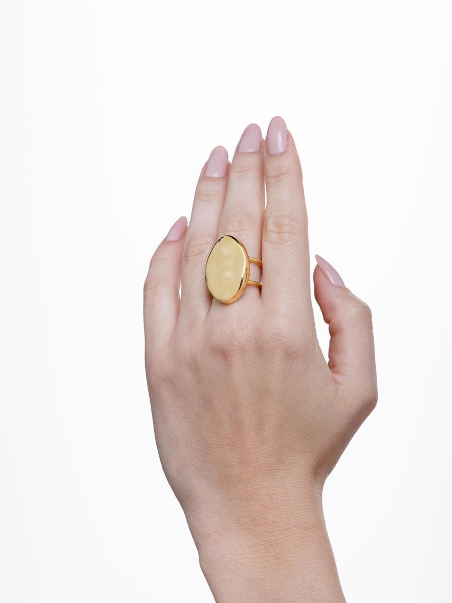 Anel Organic Oval | Banhado a Ouro