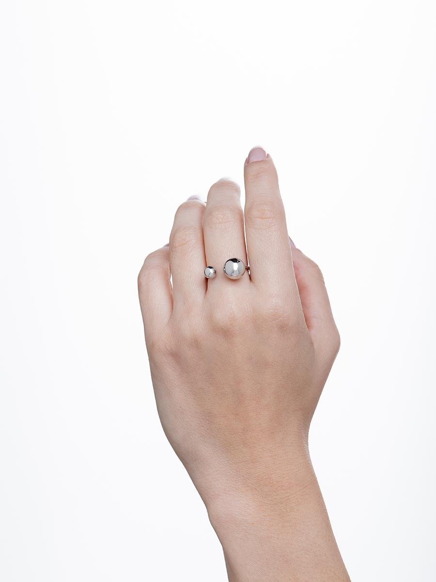 Anel de Esfera Lisa | Banhado no Ródio Branco