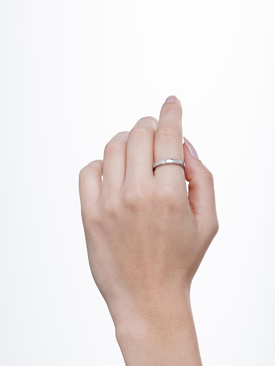 Anel Ponto de Luz | Banhado no Ródio Branco