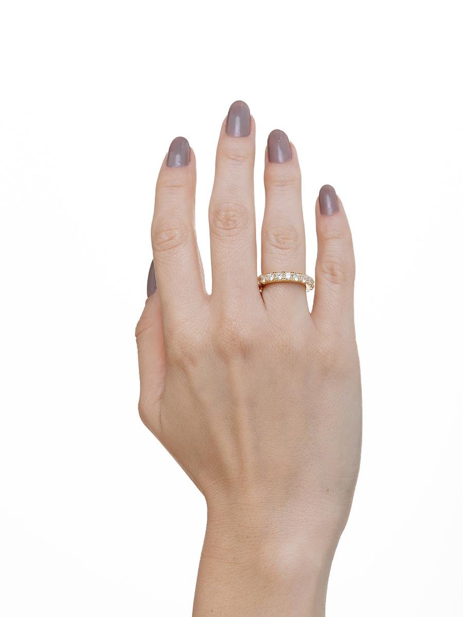 Anel de Riviera Incolor | Banhado a Ouro