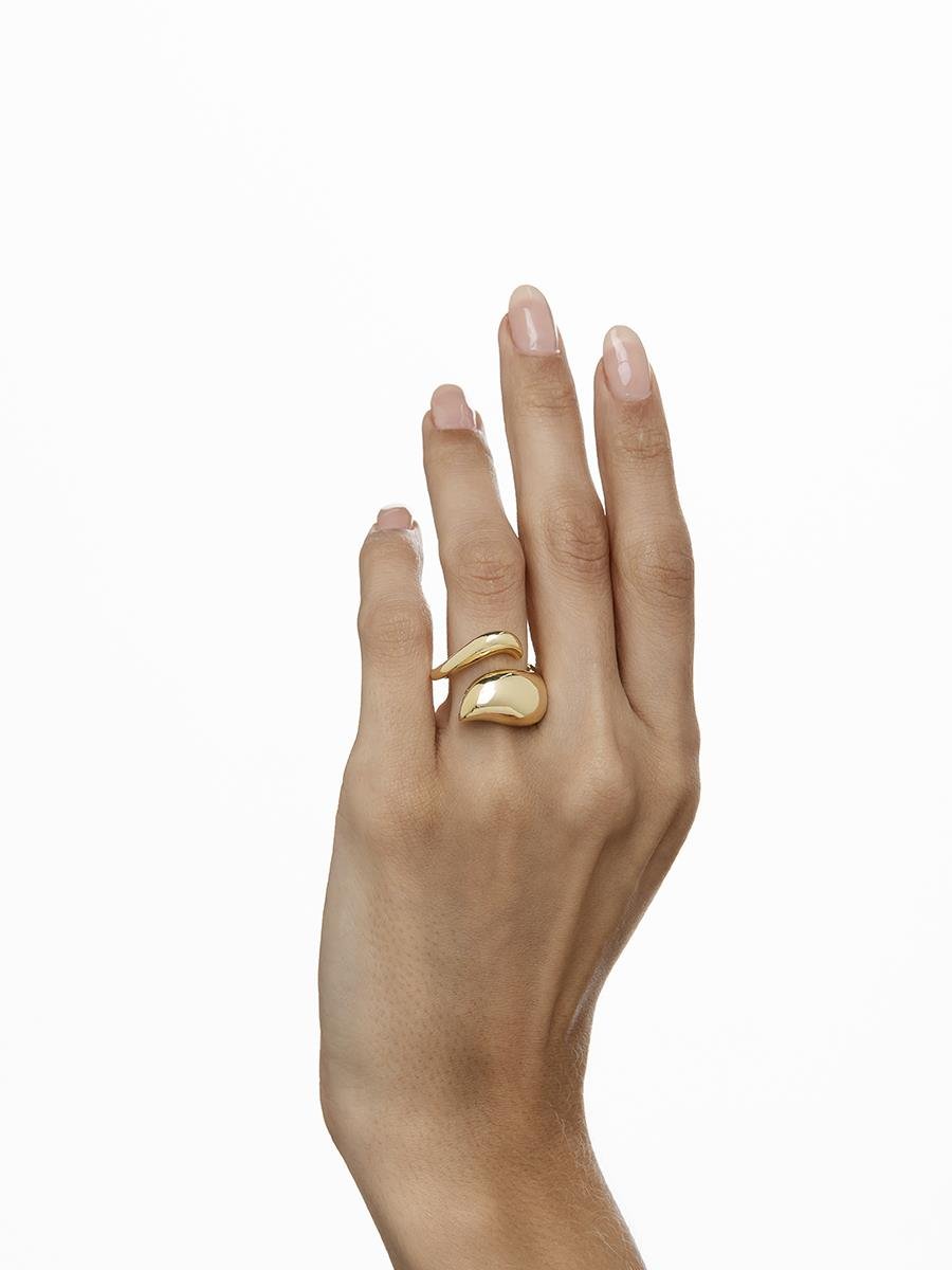 Anel de Gota Lisa | Banhado a Ouro