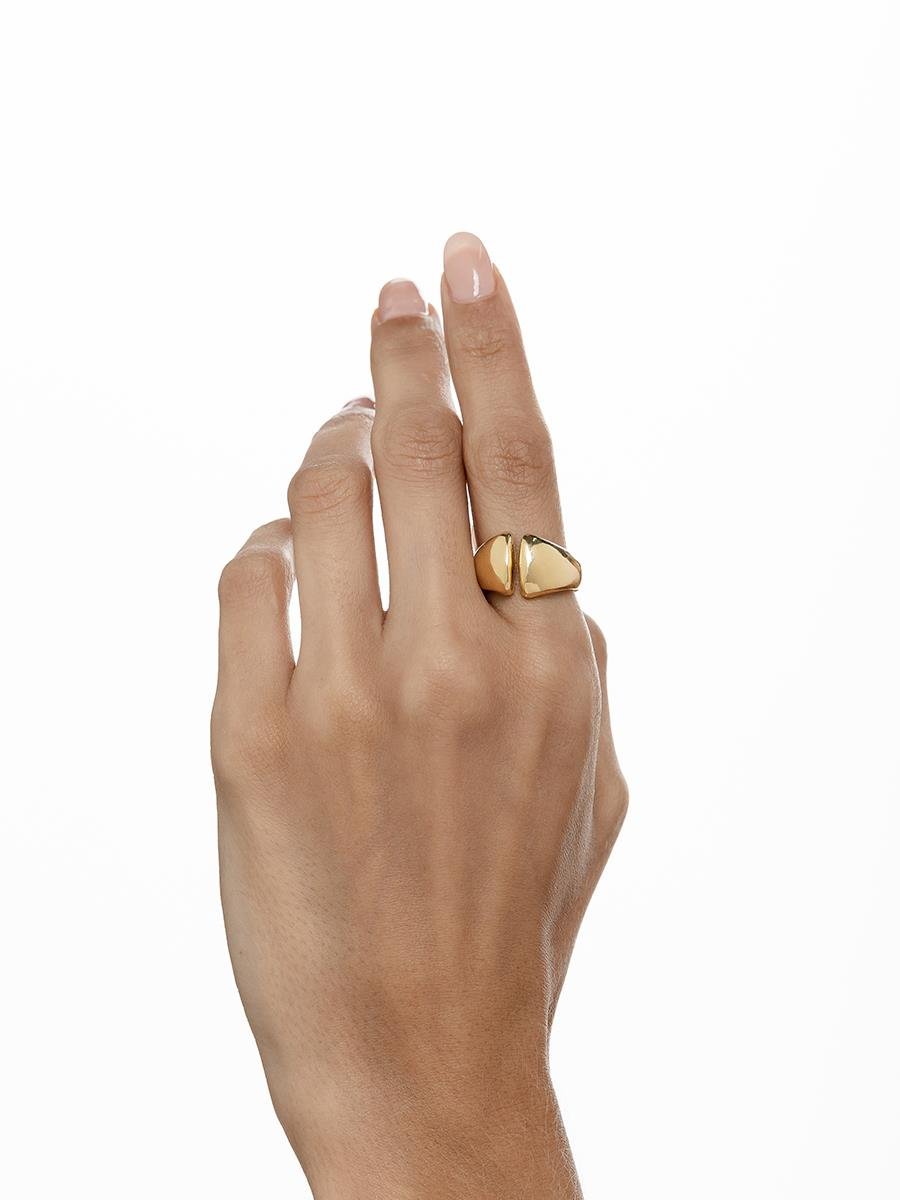 Anel Aberto Liso | Banhado a Ouro