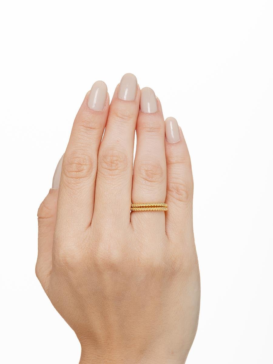 Anel Aparador Detalhado | Banhado a Ouro