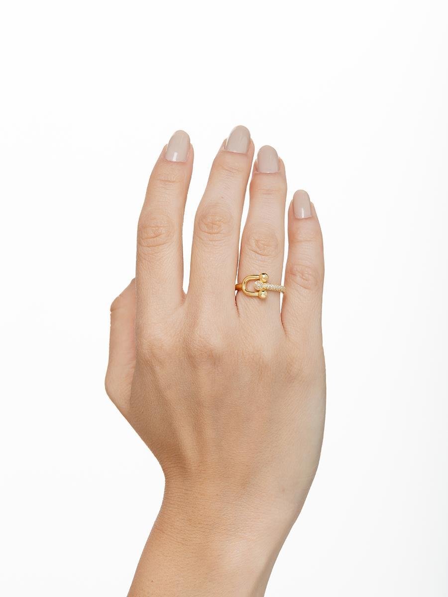 Anel Elo Cravejado | Banhado a Ouro