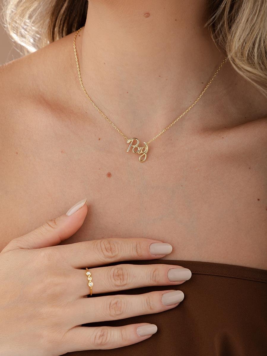 Anel Três Pontos de luz | Banhado a Ouro