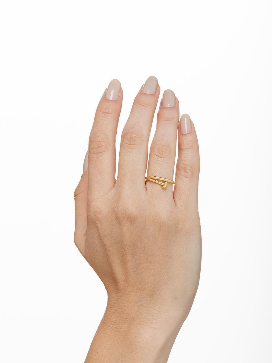 Anel Prego Liso | Banhado a Ouro