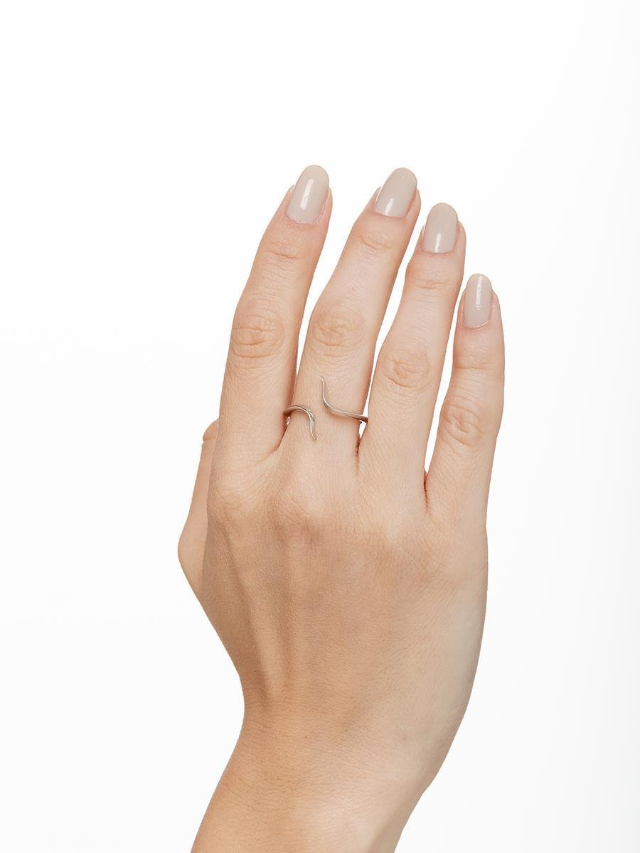 Anel Minimalista Regulável | Banhado no Ródio Branco