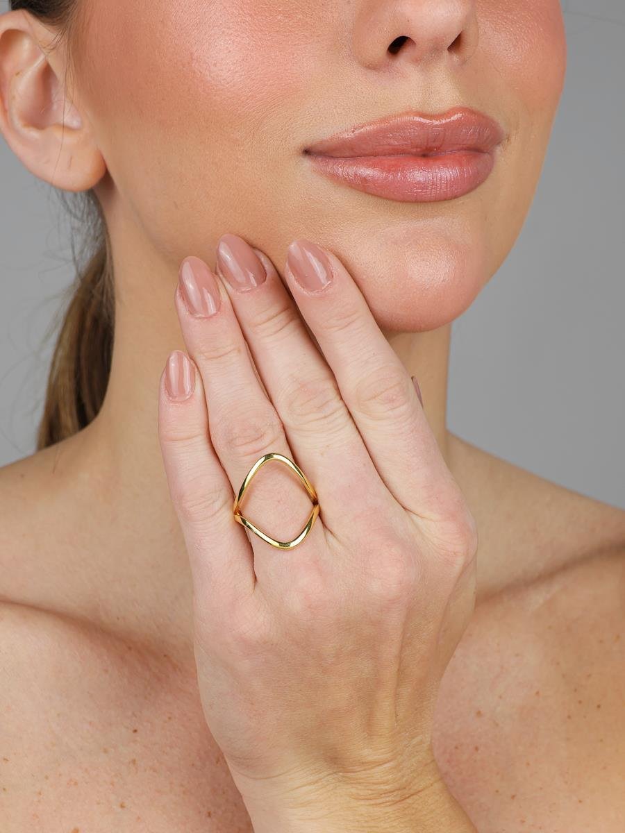 Anel Oval | Banhado a Ouro