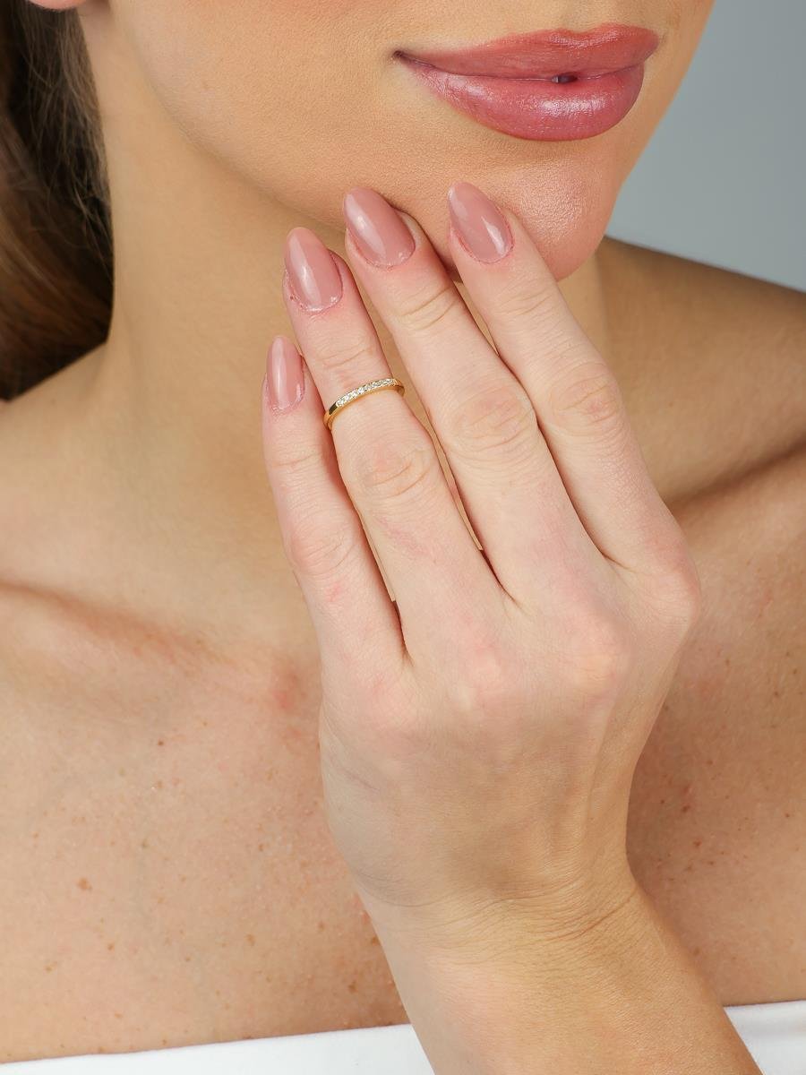 Anel Cravejado | Banhado a Ouro