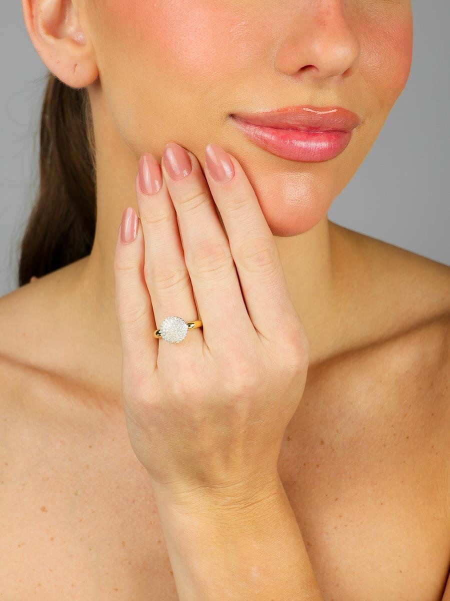 Anel Chuveiro Redondo | Banhado a Ouro