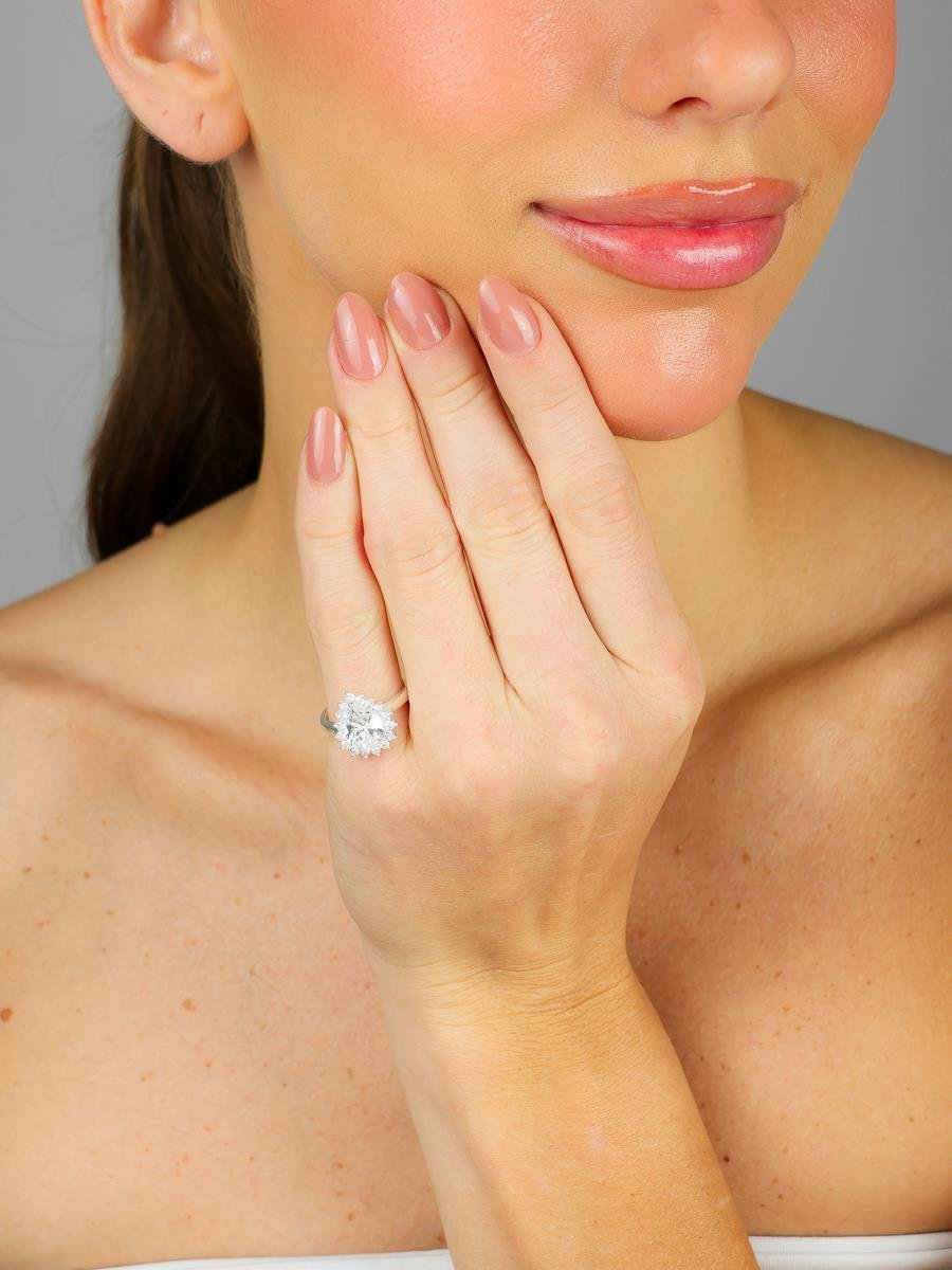 Anel Gota Cravejada | Banho De Prata