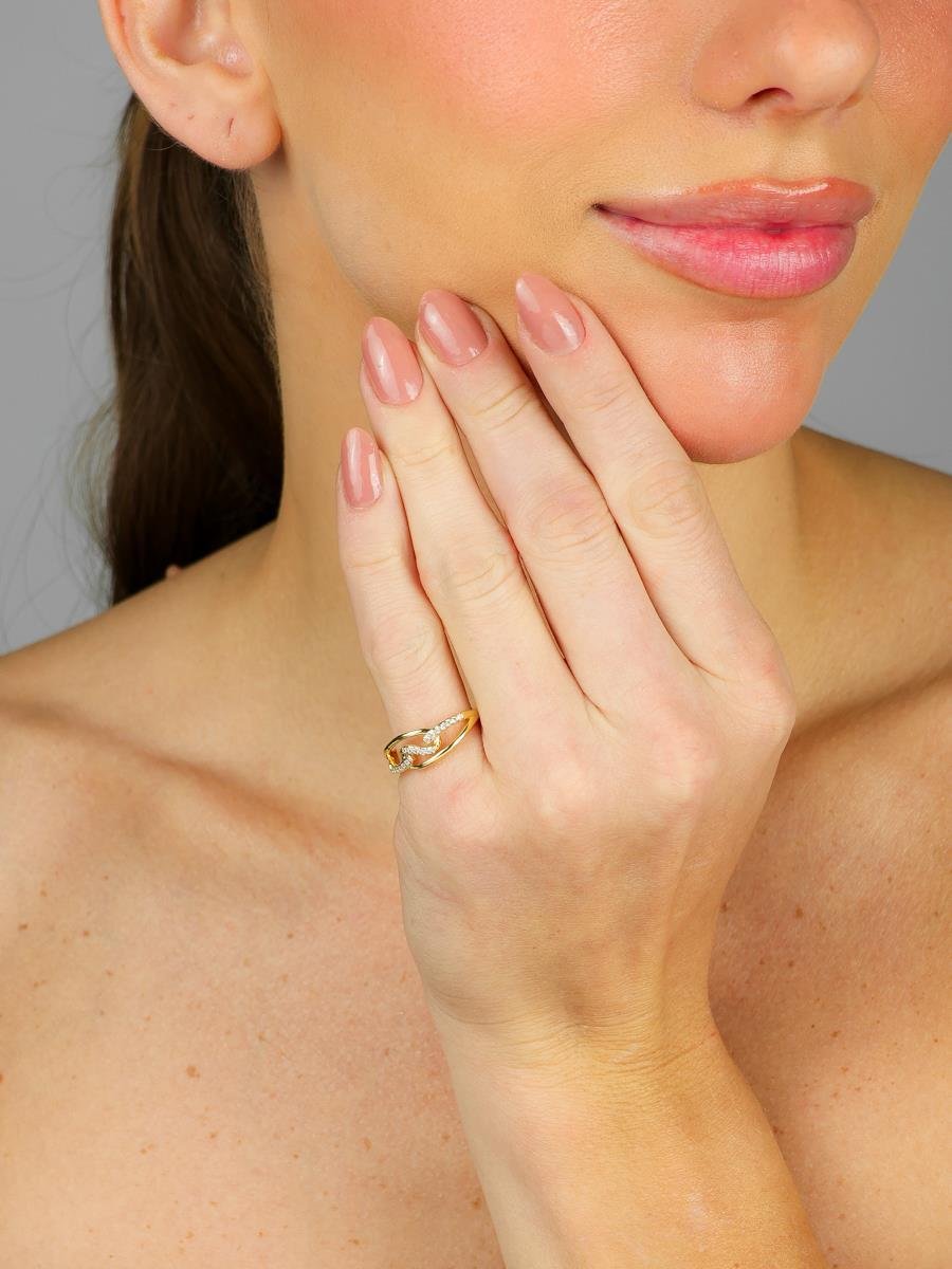 Anel Entrelaçado | Banhado a Ouro