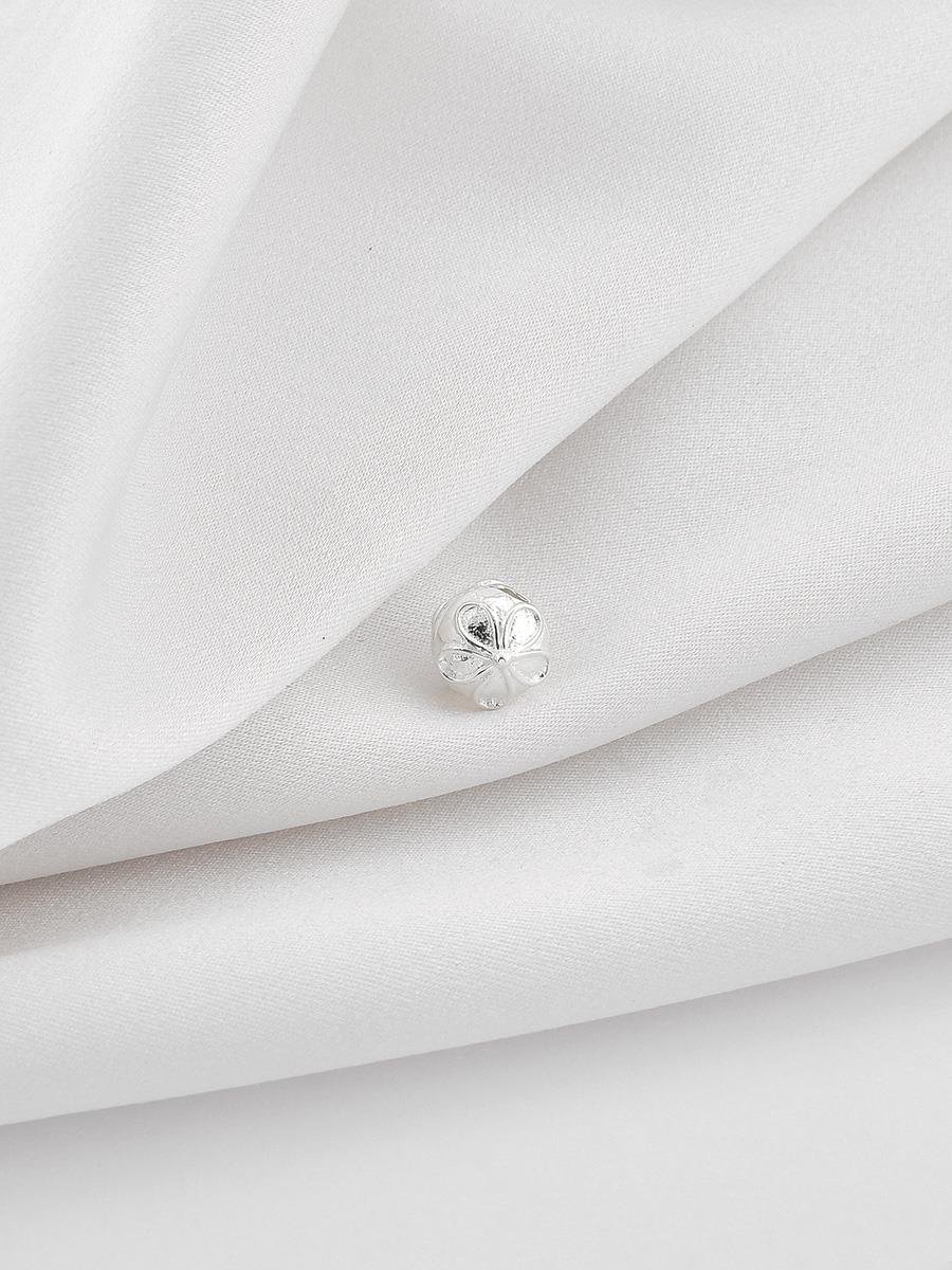 Berloque Trava de Flor | Banho de Prata