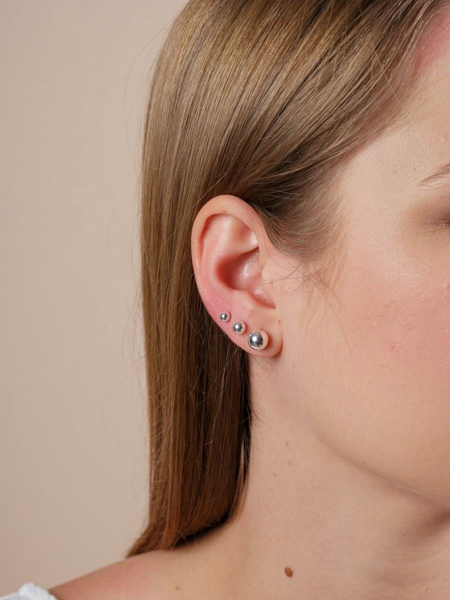 Trio de Bolas Lisas | Banhado no Prata