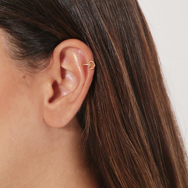 Piercing Fake Dourado de Coração | Helix