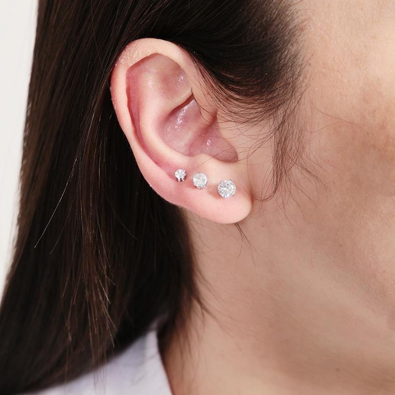 Trio De Pontos De Luz Incolor | Banho De Prata