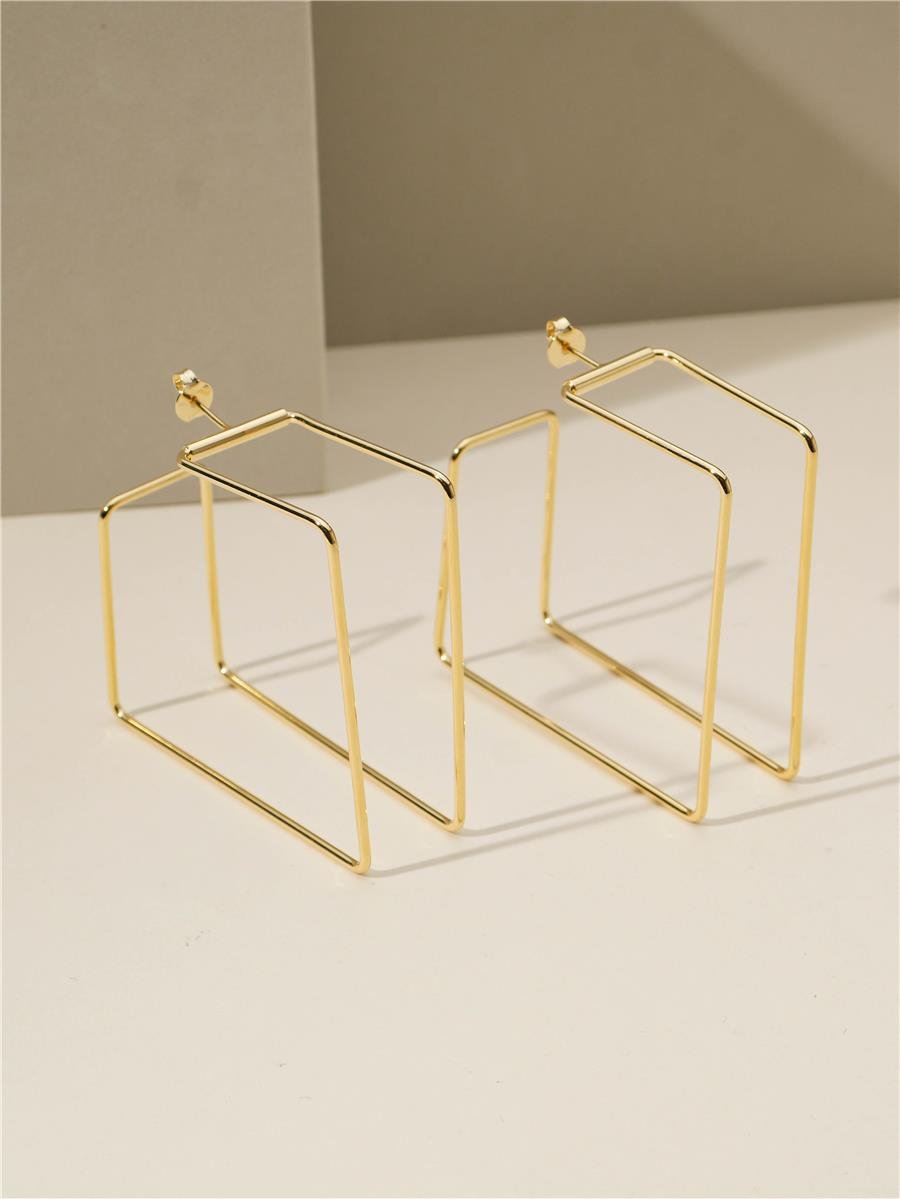 Meia Argola Retangular | Inspiração Thassia