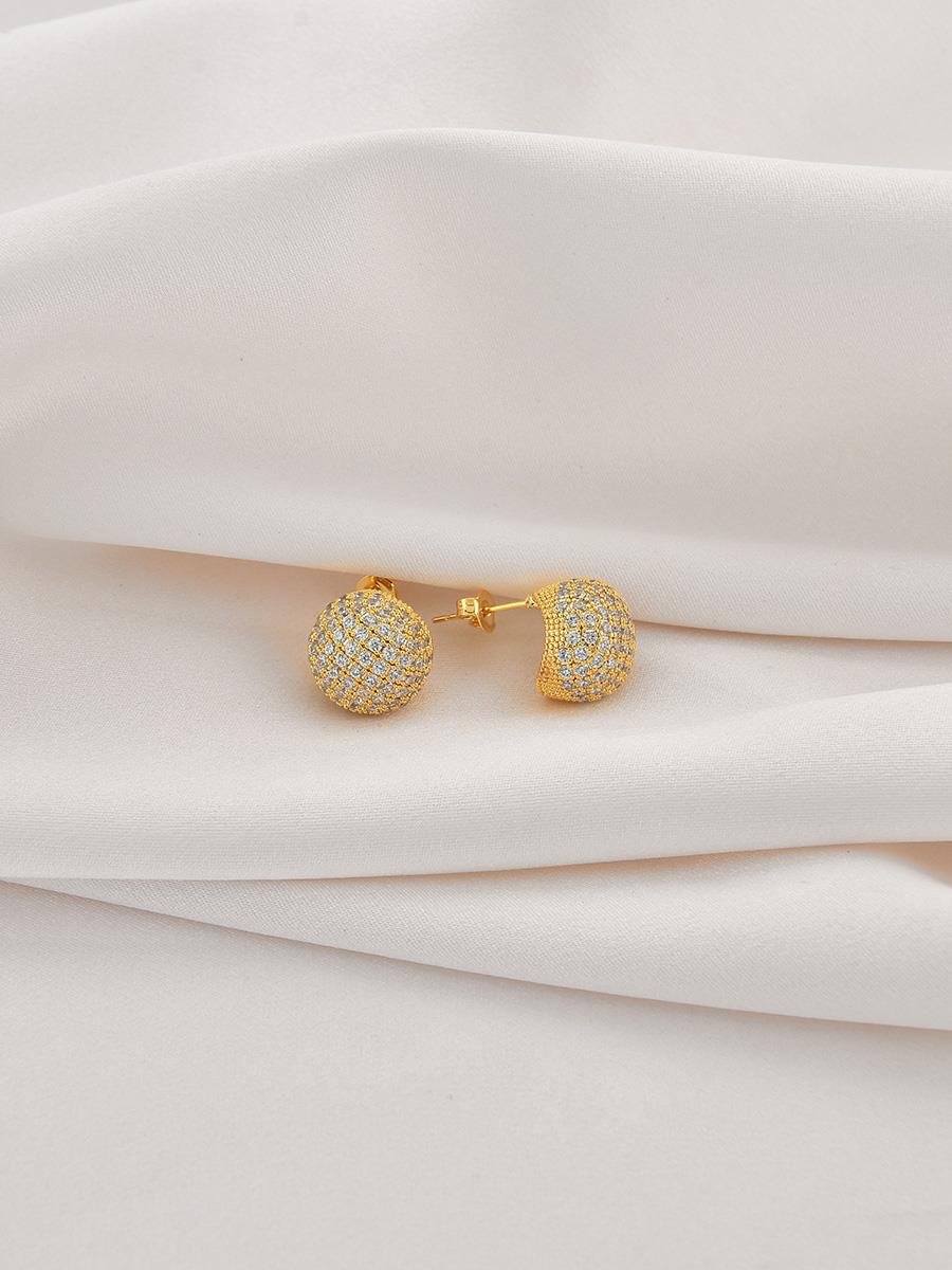 Brinco Encaixe Zircônias Incolor