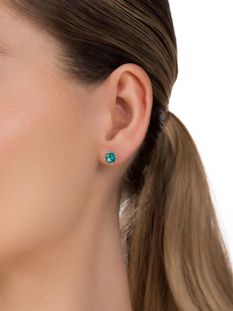 Brinco Turmalina | Banho de Ródio Branco